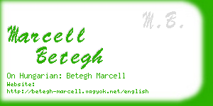 marcell betegh business card